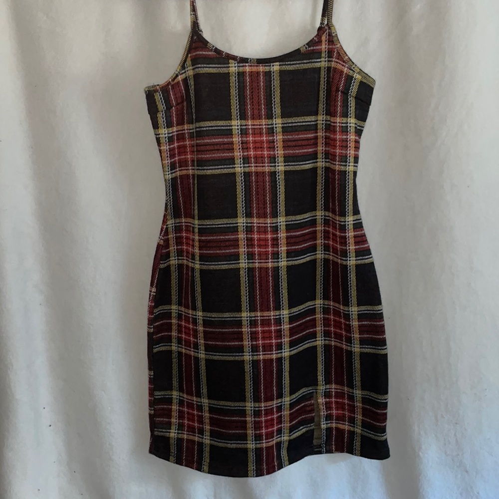 Justify plaid bodycon dress
